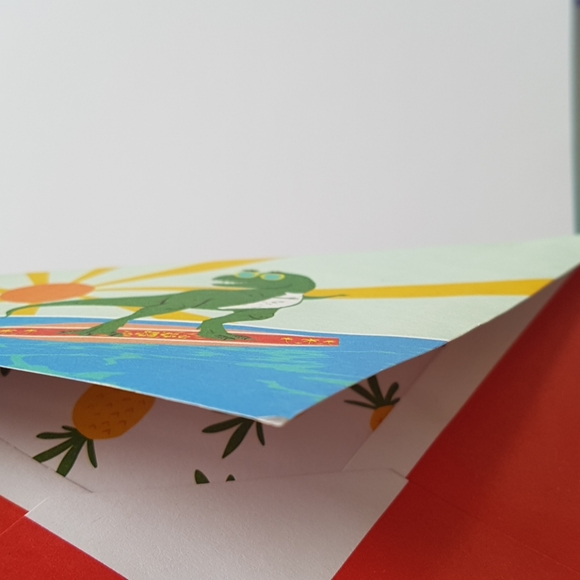 2 pcs C R Gibson Luxury Card Dinosaur (1 Card with Envelope) - Picture 13 of 16